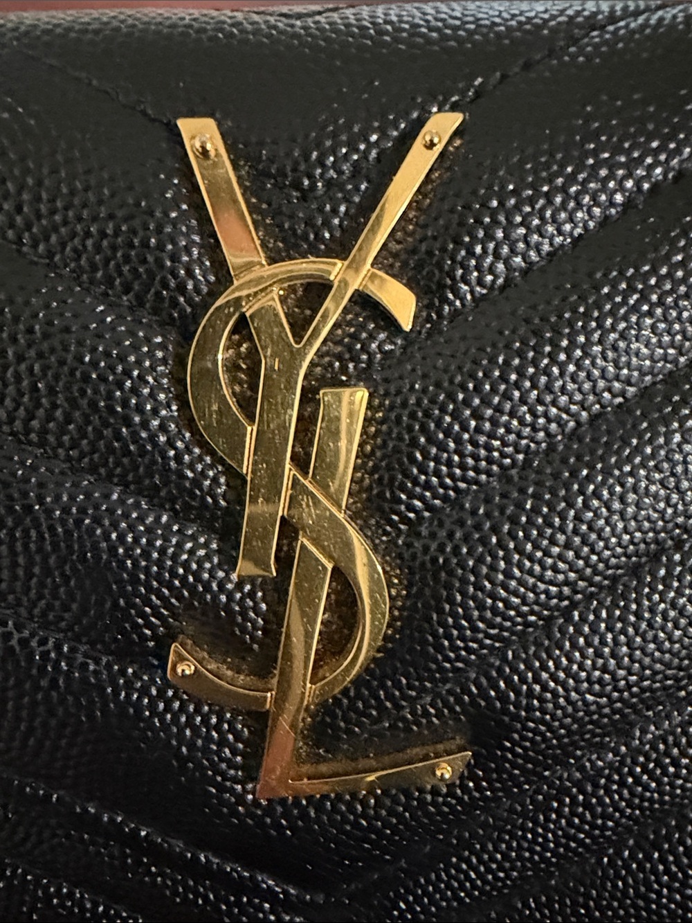 Yves Saint Laurent Black Quilted Leather Wallet on Chain with Gold Hardware - Picture 2 of 15
